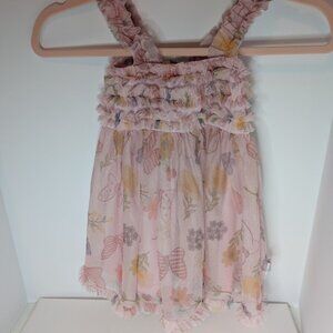 Disney Junior Minnie Girl's Pink Ruffle Dress Size 2T